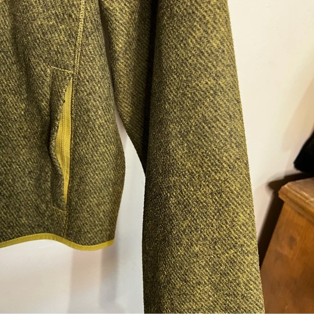 Athleta‎ Stroll Fleece Full Zip Green Heathered Utility Jacket - Picture 7 of 11